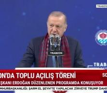 Cumhurbaşkanı Erdoğan Trabzon'da müjdeyi verdi!