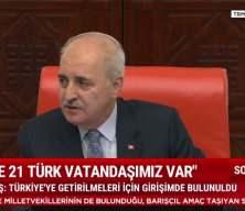 İsrail' tarafından alıkonulan 3 vekil ile ilgili Meclis Başkanı Kurtulmuş'tan ilk açıklama