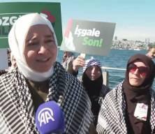 Üsküdar Meydanı'nda "Gazze İçin Sessiz Çığlık" eylemi düzenledi