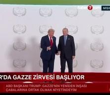 Başkan Erdoğan, Trump ile Mısır'da görüştü