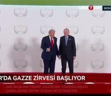 Başkan Erdoğan, Trump ile Mısır'da görüştü! Dikkat çeken anlar