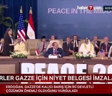  Gazze için "Niyet Belgesi"ni imzalandı