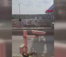 Kuzey Marmara Otoyolu’nda dehşet: otomobil bariyerlere çarptı, alev aldı
