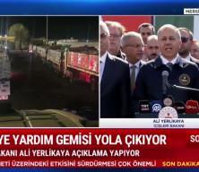 Türkiye Gazze'ye yardım etmeye devam ediyor! Yeni yardım gemisi Akdeniz" yola çıktı