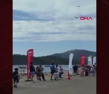 Fethiye'de yamaç paraşütleri havada çarpıştı!