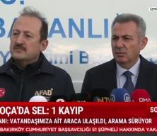 İzmir Foça'da selde kayıp 1 kişiyi arama çalışmaları devam ediyor.