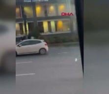 Trafik magandası sinirlendi aracın camını yere indirdi