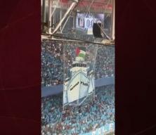 Beşiktaş taraftarı, Fenerbahçe maçından önce Filistin koreografisi yaptı