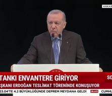 Cumhurbaşkanı Erdoğan ALTAY Tankı Seri Üretim Tesisi Açılışı ve İlk Tank Teslimat Töreni konuştu