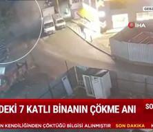 Gebze'deki binanın çökme anı kamerada