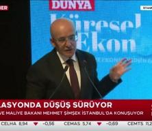 Hazine ve Maliye Bakanı Mehmet Şimşek "Enflasyonda düşüş sürüyor" dedi.