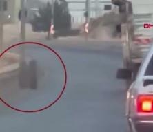 Kamyonun kopan dingili trafiği altüst etti