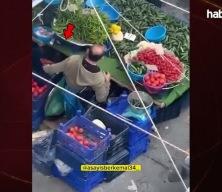 Pazarda skandal görüntüler! Müşteriye seçtiği yerine farklı ürün verdi