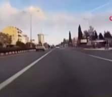Trafik güvenliğini tehlikeye düşüren motosikletli maganda cezadan kaçamadı