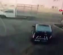 Kırmızı ışığı ihlal eden sürücü jandarma aracını perte çıkardı