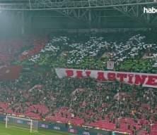 Samsun taraftarından maç öncesinde Filistin'e destek