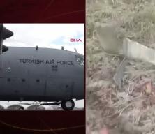 Gürcistan’da düşen askeri kargo uçağının ilk görüntüleri paylaşıldı
