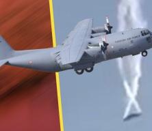 Türk askeri kargo uçağı C130'un düşme anı ortaya çıktı
