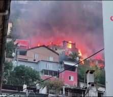 Bursa'da yangın 4 evi sardı