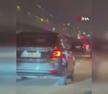 Trafik magandaları trafiği altüst etti! Makas attıkları anlar kamerada