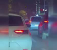 Trafik magandası makas atarak herkesin hayatını tehlikeye soktu