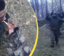 Ukrayna saflarındaki bir Amerikalının dört Rus askerini esir aldığı anlar