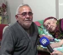 114 yaşındaki Fatime nine oğluyla hayata tutunuyor
