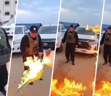 Beceriksiz işbirlikçi! Hamas’ı tehdit edip flama yakarken kendi militanını tutuşturdu