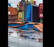 Brezilya'da feci kaza: Motosiklet sürücüsü rampaya çarparak hayatını kaybetti