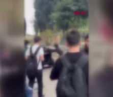 Bu neyin kini! Güngören'de lise önünde kan donduran olay