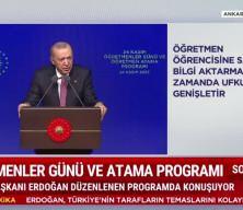 Cumhurbaşkanı Erdoğan Öğretmen atama töreninde konuştu