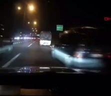 Beykoz'da makas atıp, kamyona takla attırdı: O anlar kamerada!