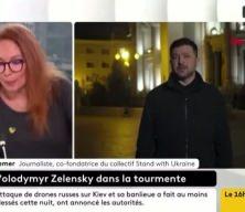 Fransız haber kanalında, Ukrayna Başkanı Zelenskiy ile canlı bağlantı sırasında bomba alarmı verildi
