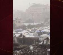 Gazze’de sağanak yağışlar sonucu çadırlarda su baskını yaşandı