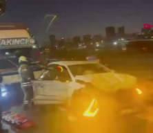 Bağcılar TEM Otoyolu'nda zincirleme kaza; trafik yoğunluğu oluştu