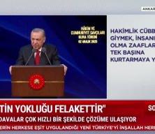 Cumhurbaşkanı Erdoğan "hukuk önünde herkes eşittir" dedi.