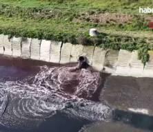 Haramidere'nin rengi kırmızıya döndü