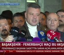 Sadettin Saran'dan maç öncesi açıklama: Türk sporu için çok kötü sonuçlar doğurur