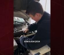 Adam olacak çocuk!  15 yaşında 10 yıllık usta, sözleri ise ders niteliğinde...