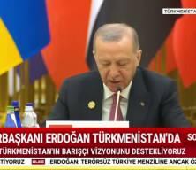 Cumhurbaşkanı Erdoğan'dan Türkmenistan'da son dakika açıklamaları