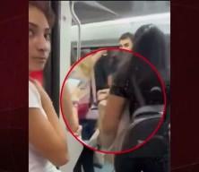 Barselona metrosunda yankesiciler böyle çalıyor!