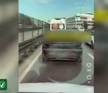 Ambulansa yol vermeyen maganda hakkında "Gereği yapıldı"