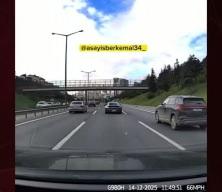 Trafikte makas atan maganda bu sefer kaçamadı!