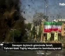 Al Jazeera, İsrail'in Tahran'ı vurduğu anların y&uuml;ksek &ccedil;&ouml;z&uuml;n&uuml;rl&uuml;kl&uuml; g&ouml;r&uuml;nt&uuml;lerini yayınladı