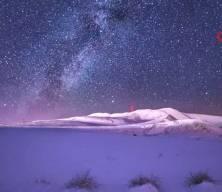 Bitlis'te kutupları aratmayan kartpostallık manzara! Geminid meteorları b&uuml;y&uuml;ledi