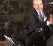 Muhabire tokat atan Muharrem Sarıkaya, Habert&uuml;rk&rsquo;ten g&ouml;nderildi