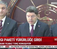 Bakan Yılmaz Tun&ccedil;'tan 11. Yargı Paketi a&ccedil;ıklaması
