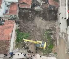 Temel i&ccedil;in kazılan yerden tarihi mezar kalıntıları &ccedil;ıktı