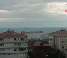  Avcılar'da s&uuml;r&uuml;klenen yakıt tankeri kıyıya 30 metre kala durabildi