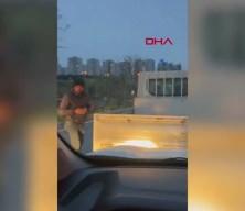 Yol verme kavgasında maganda "Senin ağzını burnunu kıracağım" tehdidinde bulundu